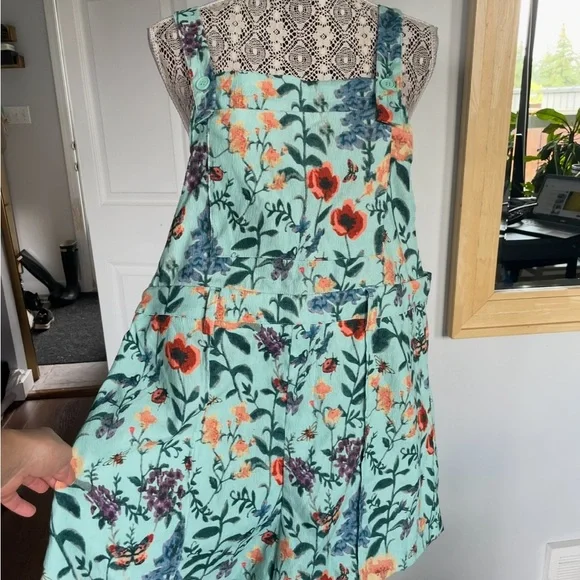 New XL Cider Corduroy Floral Overalls Romper. - Picture 10 of 13